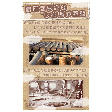 テジャクラソルトのしお糀🌟伊勢神宮外宮前で約200年の歴史をもつ麹屋さんのしお糀☆米麹とテジャクラソルトと水のみで作られた万能調味料/180g
