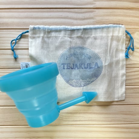 【5%OFF】☆シリコン製ネティポット【オーガニックコットン巾着袋・パウダー塩10g付き】テジャクラカラー☆折りたたみ式携帯にも便利！