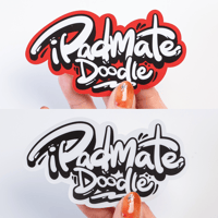 iPadmate Doodle ステッカー赤＆透明 6種セット