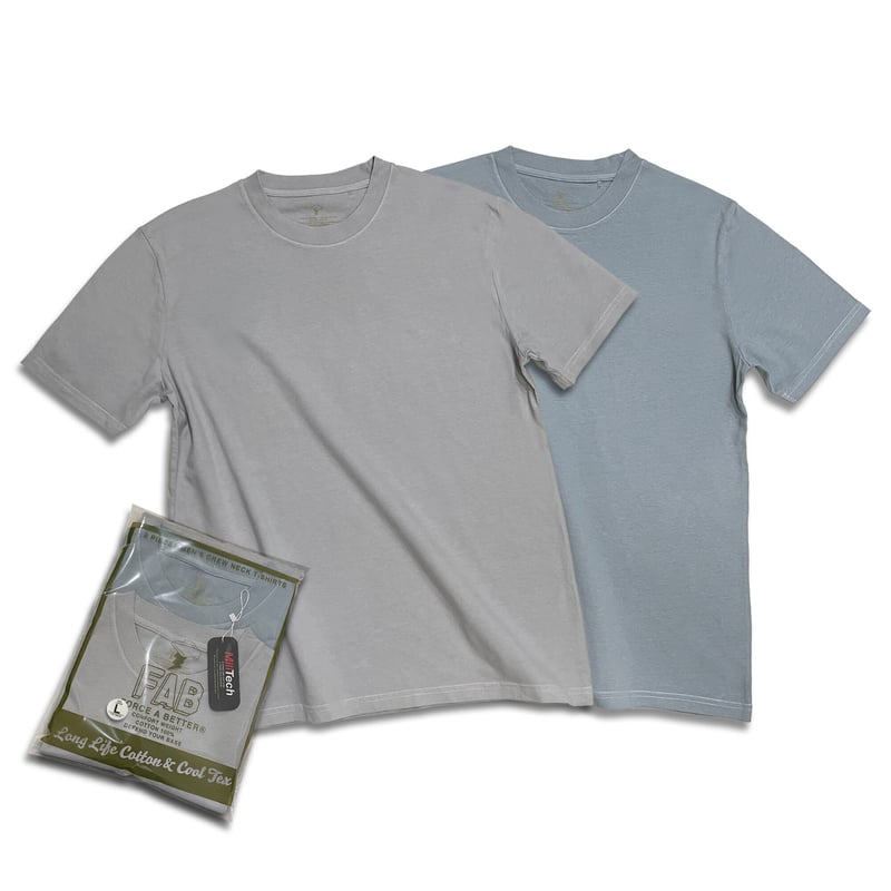 OVER-DYE PACK T-Shirts / BEIGE GREY & BLUE GREY