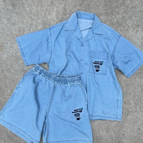 Connie denim half pants