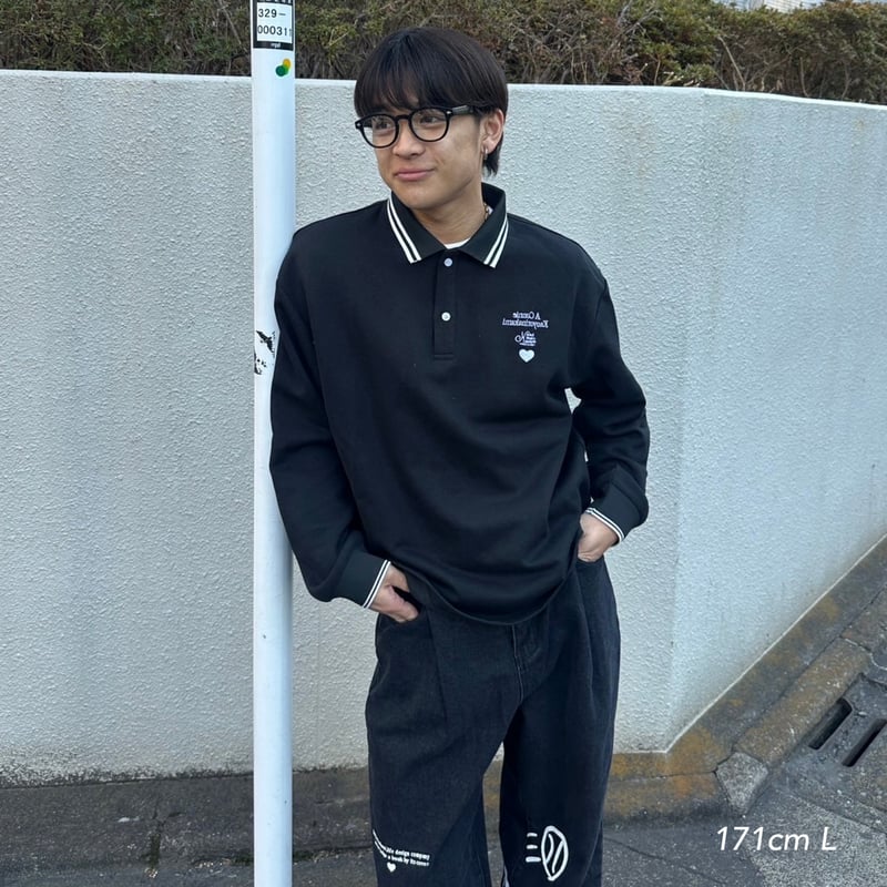 kaonaka Connie LS polo ポロシャツ L Connie LS polo | kaoyorinakami