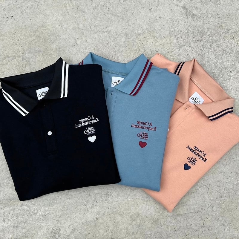 kaonaka Connie LS polo ポロシャツ L Connie LS polo | kaoyorinakami
