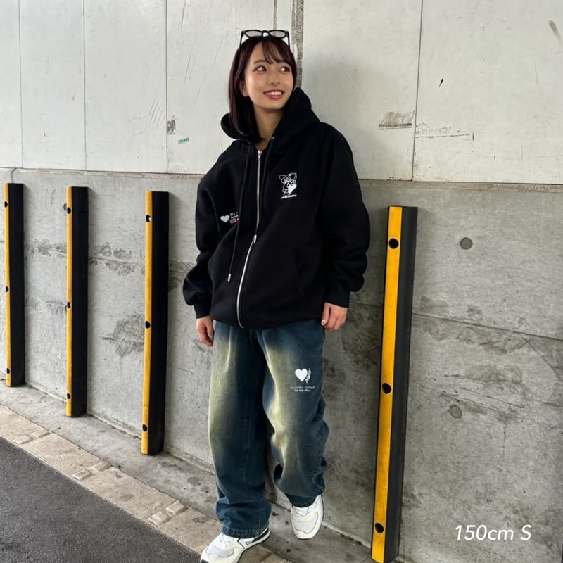 フィンレイソン kokoessu hippamuumi 　濃いブルー punchbaby fullzip hoodie | kaoyorinakami