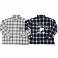 punch girl check shirt