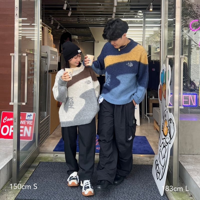 Lサイズ　kaoyorinakami marble logo knit marble logo knit | kaoyorinakami