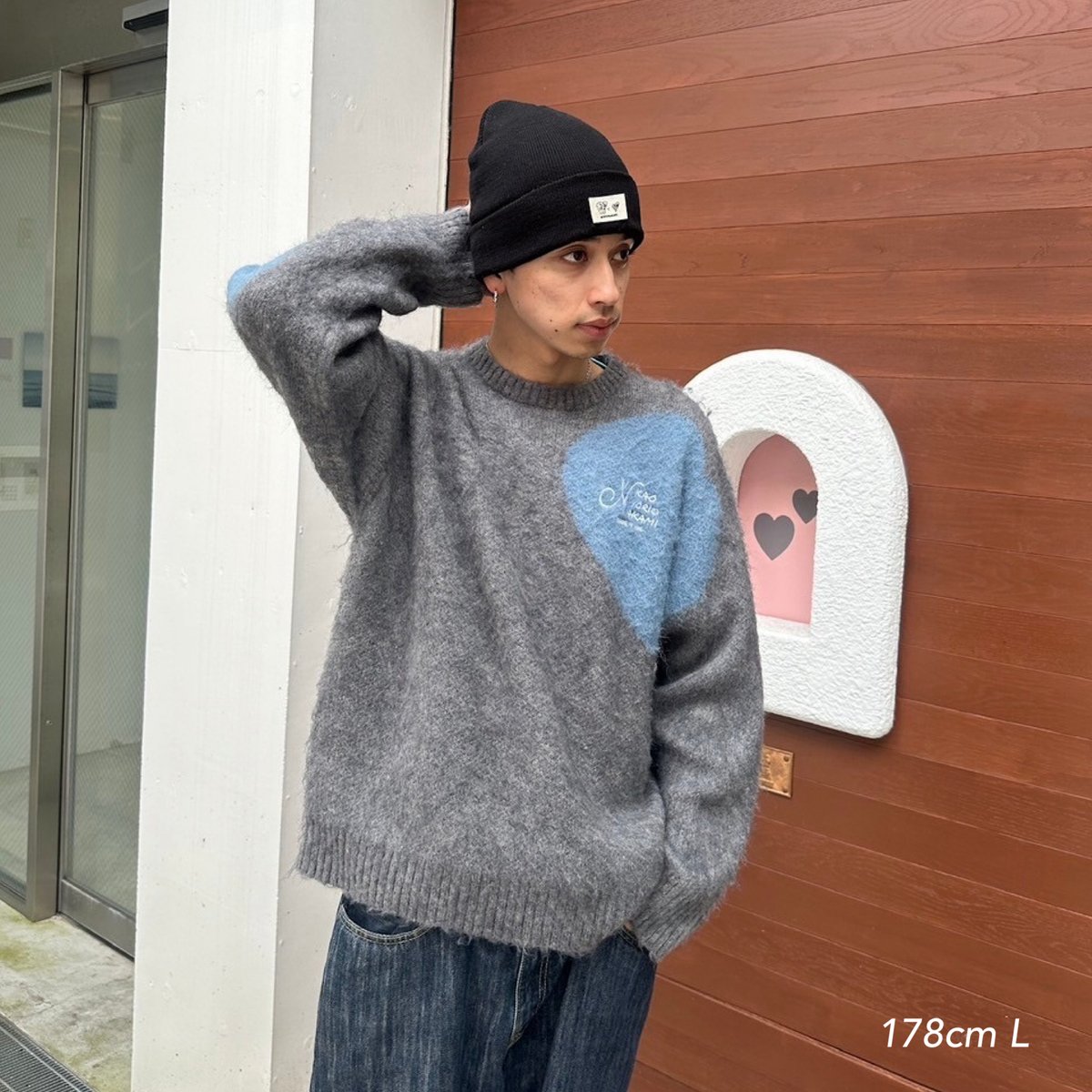 heart logo knit | kaoyorinakami