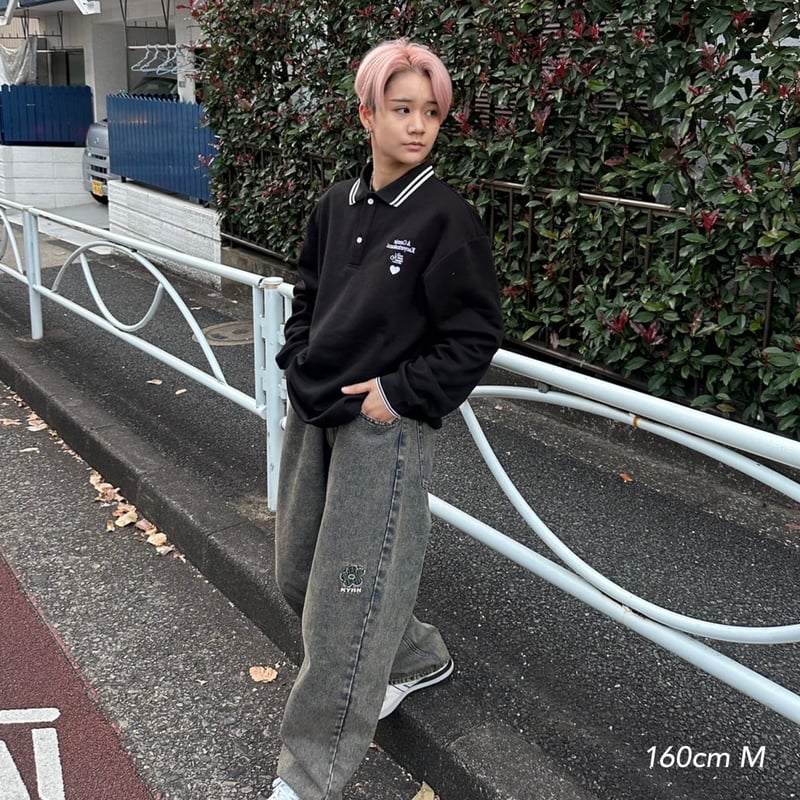 kaonaka Connie LS polo ポロシャツ L Connie LS polo | kaoyorinakami