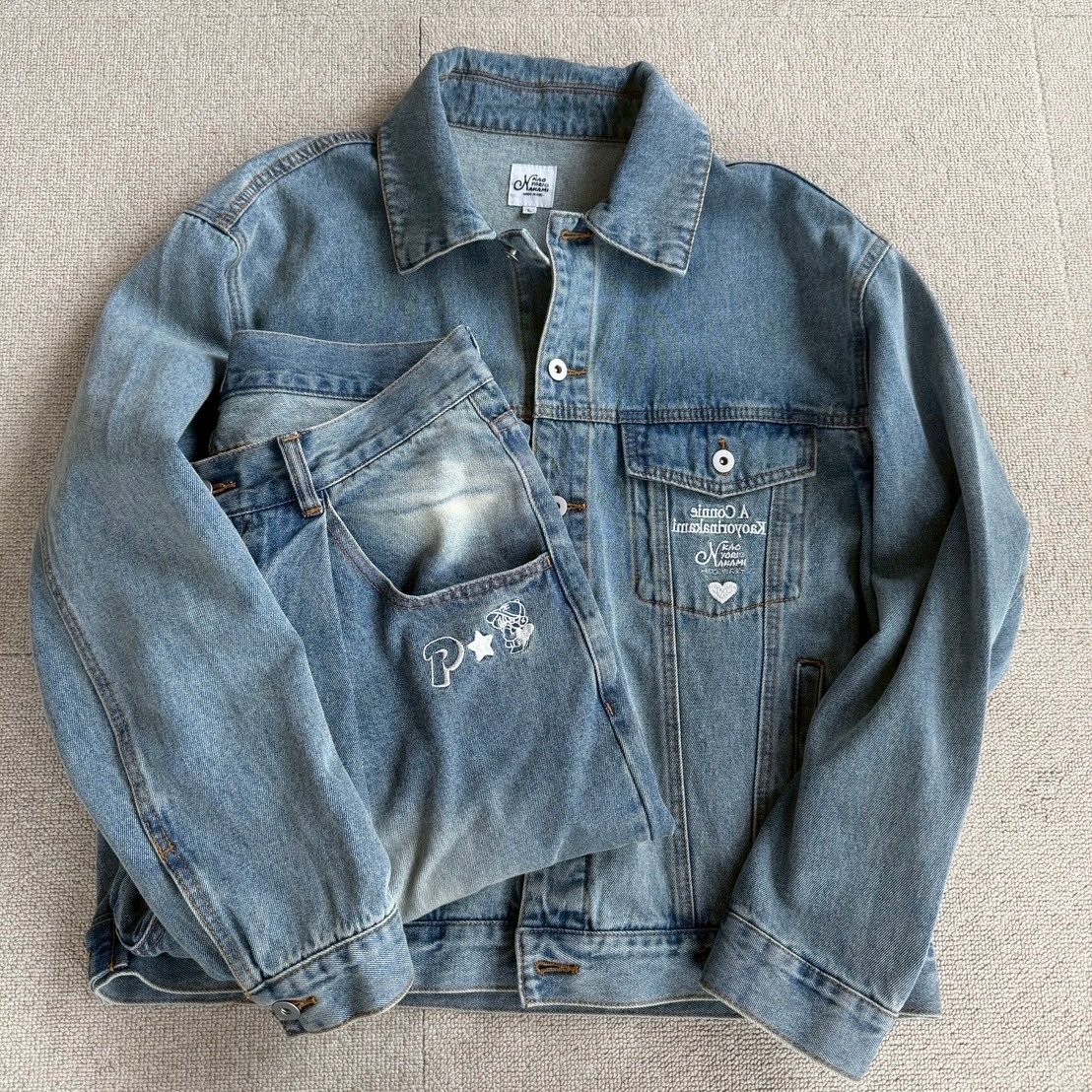 punchbaby denim jacket | kaoyorinakami