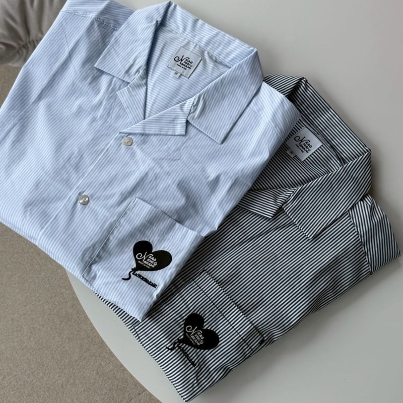 XLサイズ Balloon Ox Ford Shirt / Stripe balloon stripe shirt | kaoyorinakami