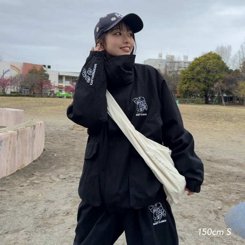 punchbaby flower nylon jacket | kaoyorinakami