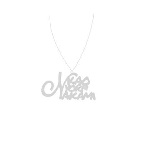 logo silver necklace