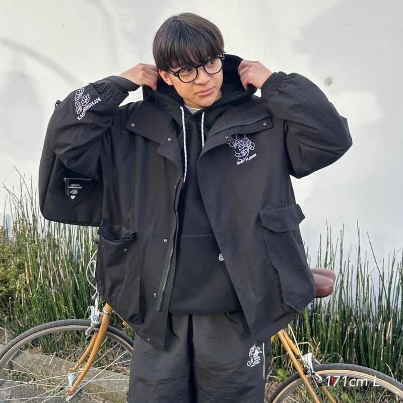 punchbaby flower nylon jacket | kaoyorinakami