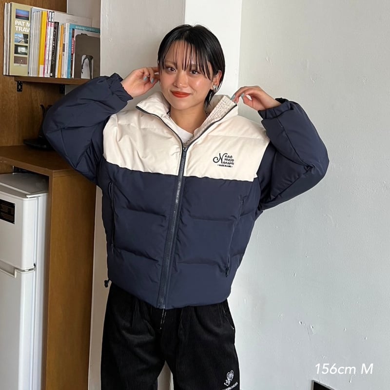 カオヨリナカミ panel blouson black×ivory Lサイズ - ジャケット  