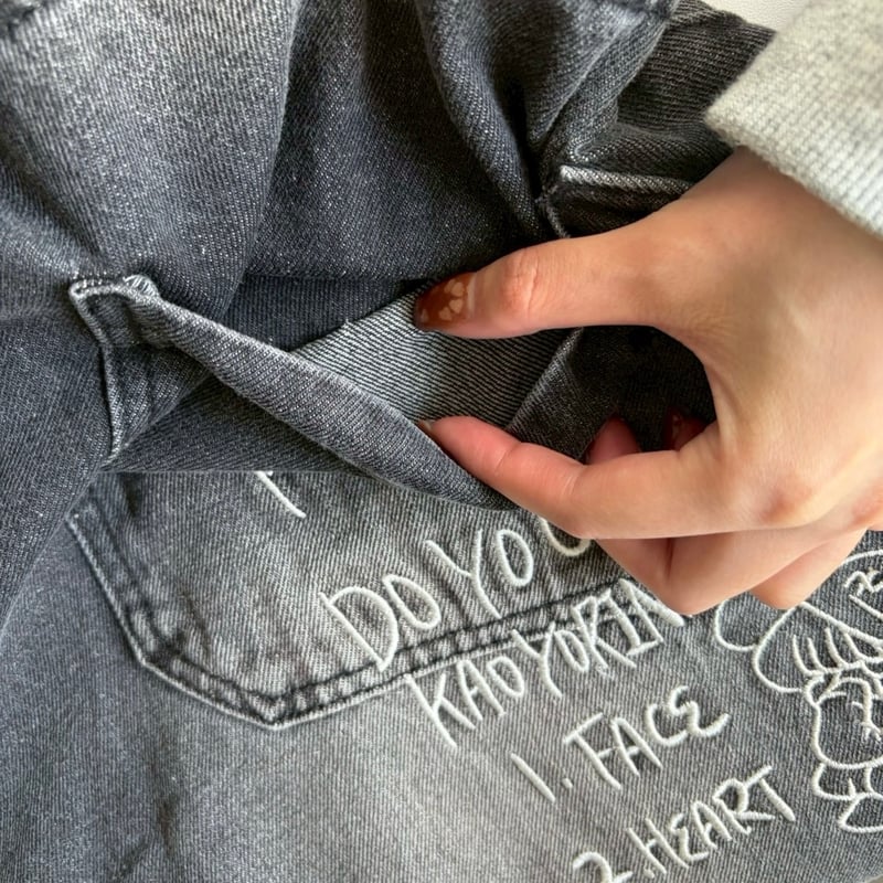 yokobe1009ページ punchbaby denim pants | kaoyorinakami