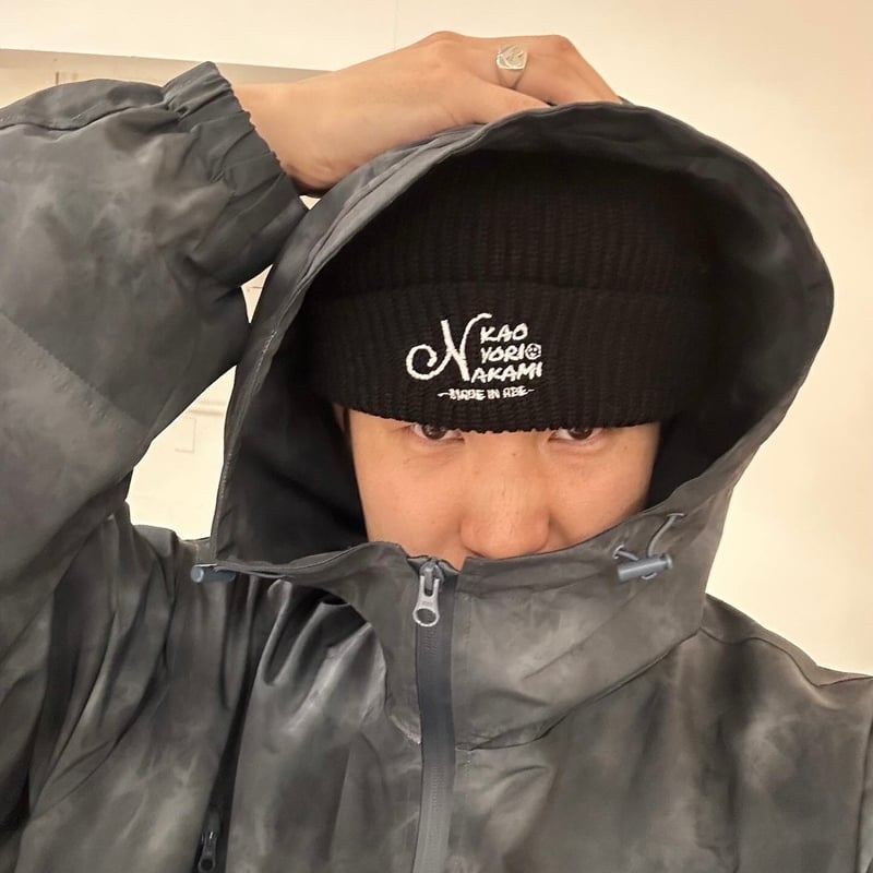 kaoyorinakami logo leather like jacket