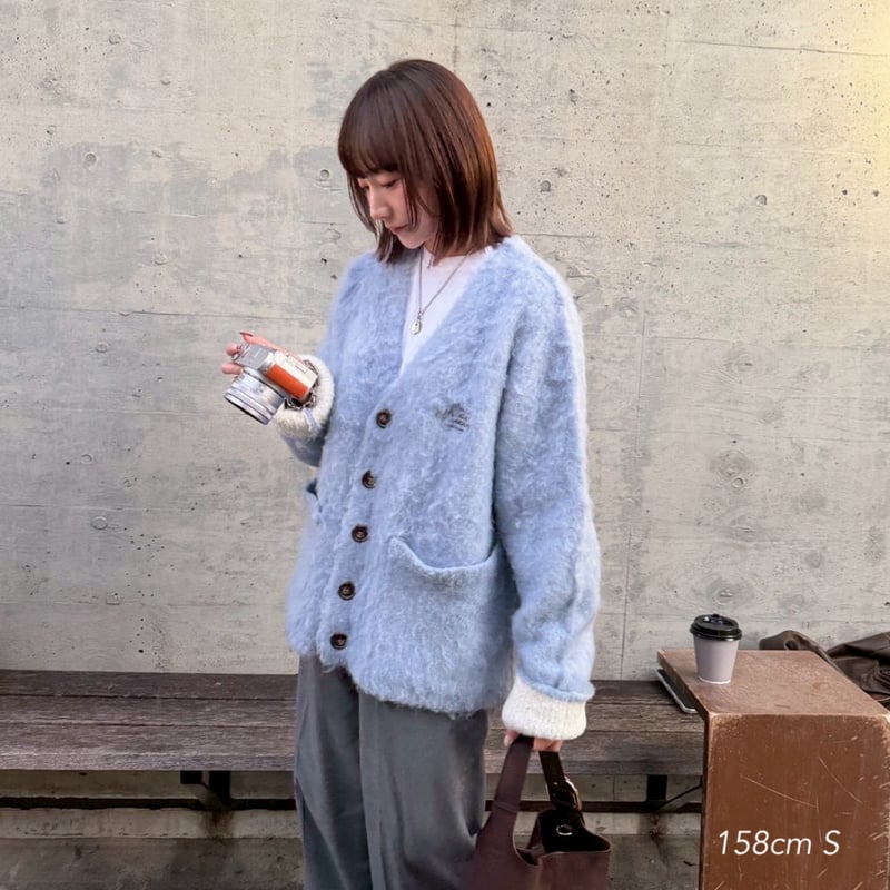 logo soft mood cardigan | kaoyorinakami