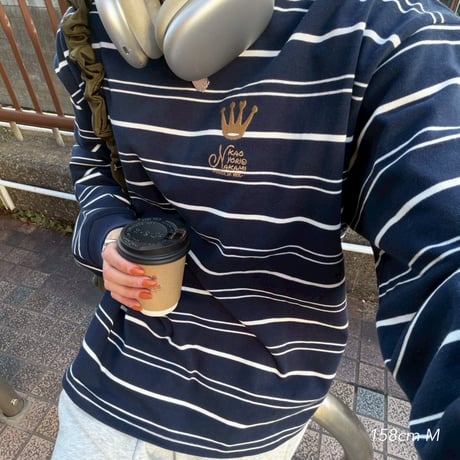crown logo border longtee