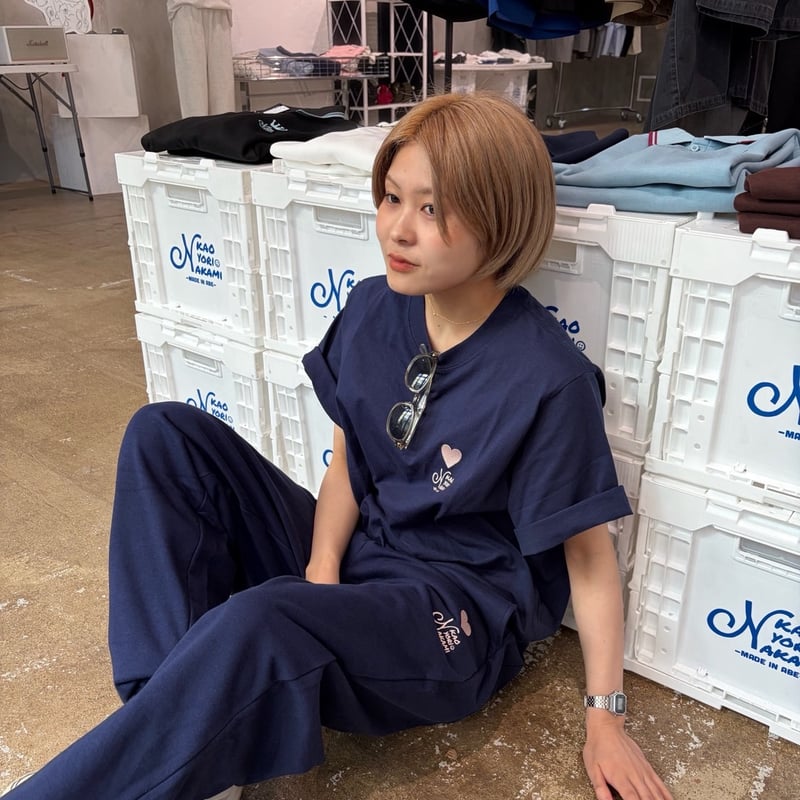 KAO YORIO NAKAMI luv setup Tシャツ オートミール S luv setup | kaoyorinakami