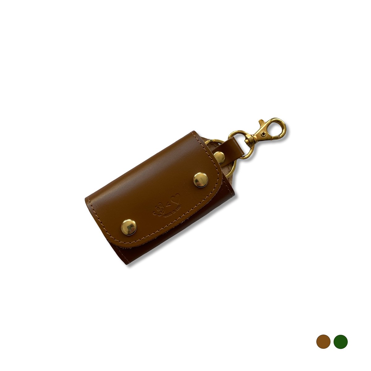 ブラウンkaoyorinakami leather key case レザー