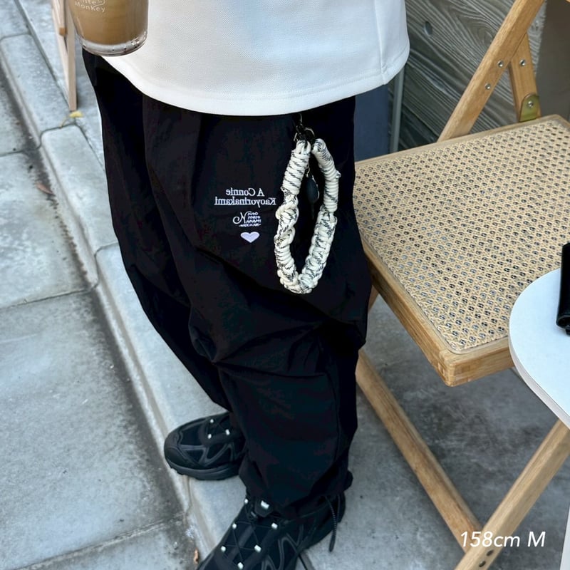 [即完売]kaoyorinakami pleated pants Mサイズ line nylon pants | kaoyorinakami