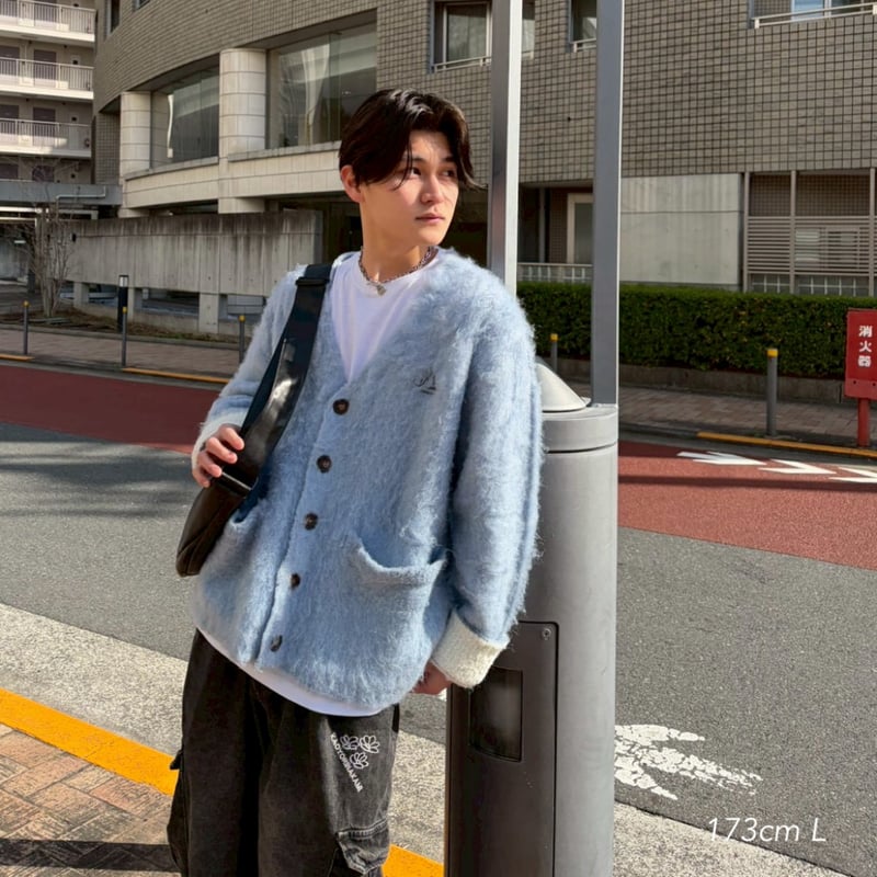 logo soft mood cardigan | kaoyorinakami