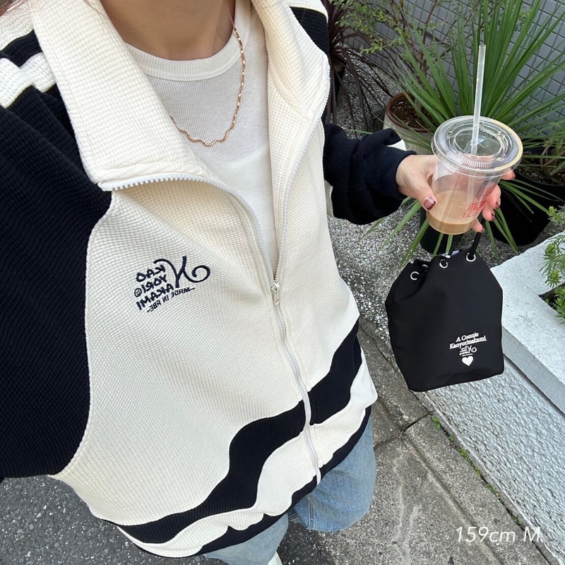 logo waffle track jacket | kaoyorinakami