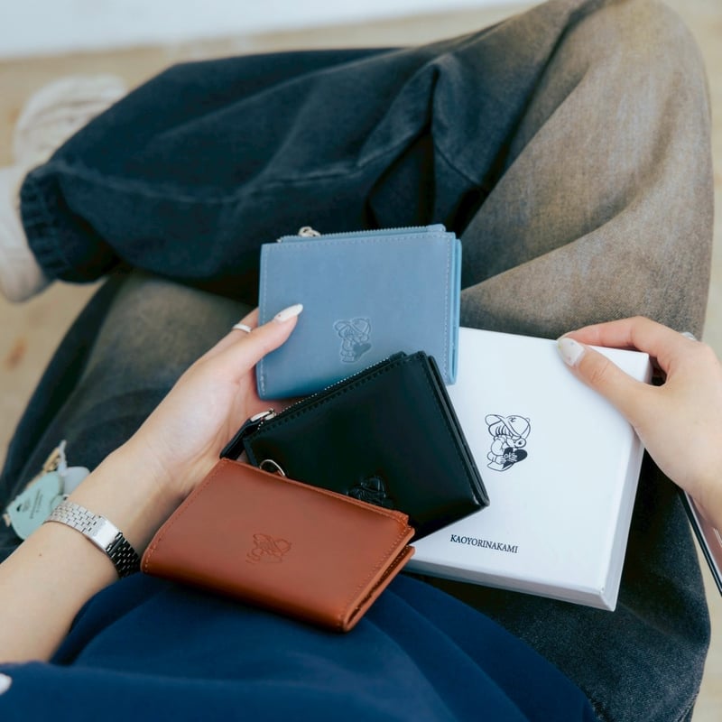 punchbaby leather wallet | kaoyorinakami