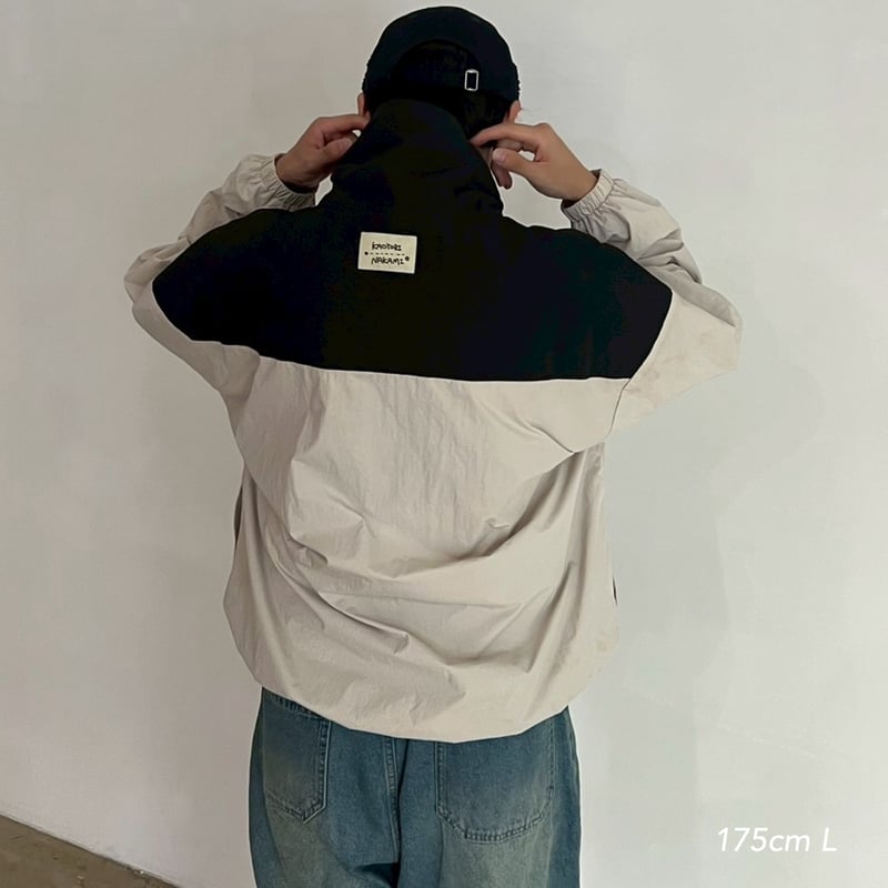 bicolor nylon jacket | kaoyorinakami