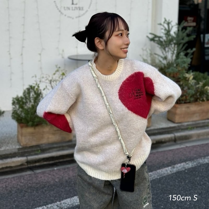 heart logo knit | kaoyorinakami heart logo knit | kaoyorinakami