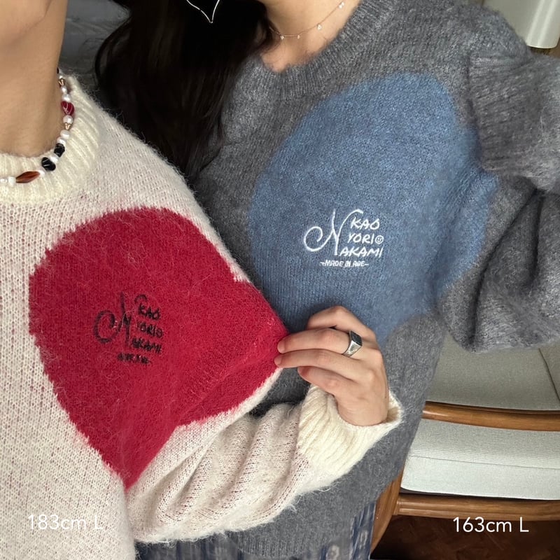 heart logo knit | kaoyorinakami heart logo knit | kaoyorinakami
