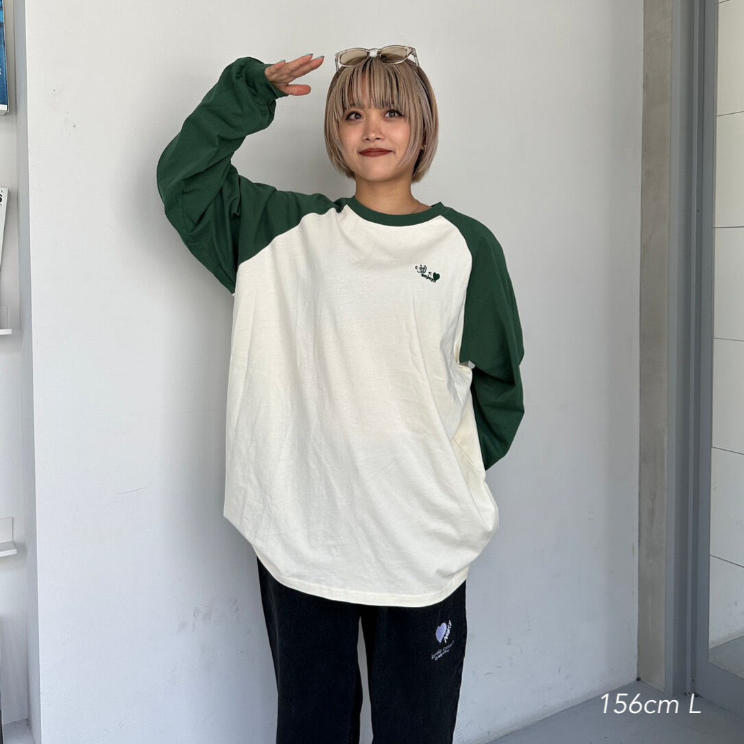 ☺︎<❤︎ raglan LS TEE | kaoyorinakami
