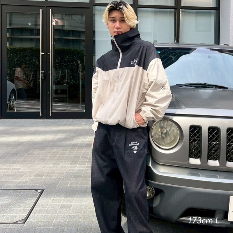 bicolor nylon jacket | kaoyorinakami