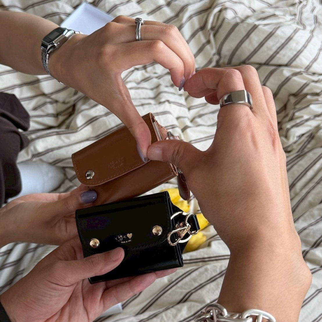 ☺︎<❤︎ leather keycase | kaoyorinakami