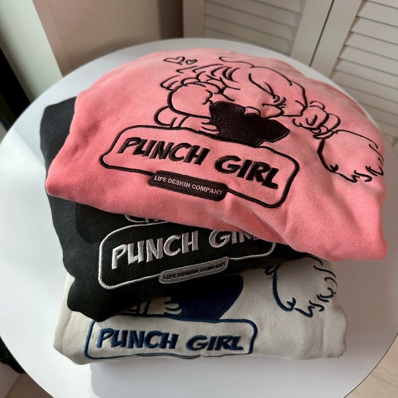 punch girl faded zip hoodie | kaoyorinakami