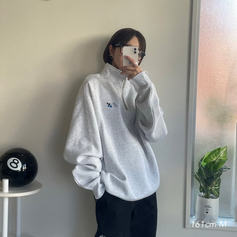 w ☺︎<❤︎ halfzip sweat | kaoyorinakami