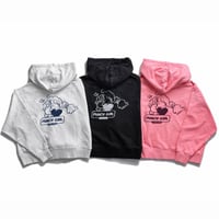 punch girl faded zip hoodie