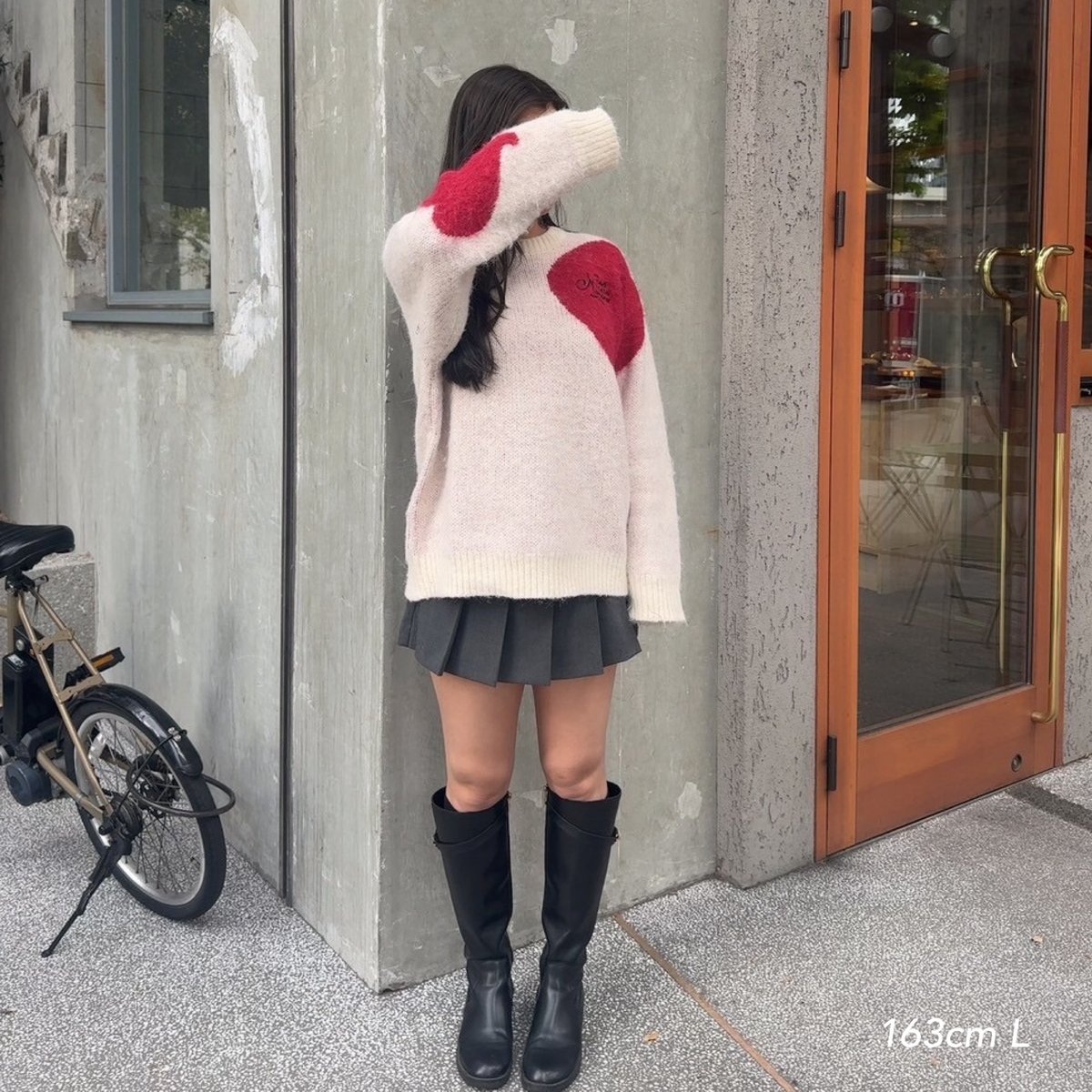 heart logo knit | kaoyorinakami