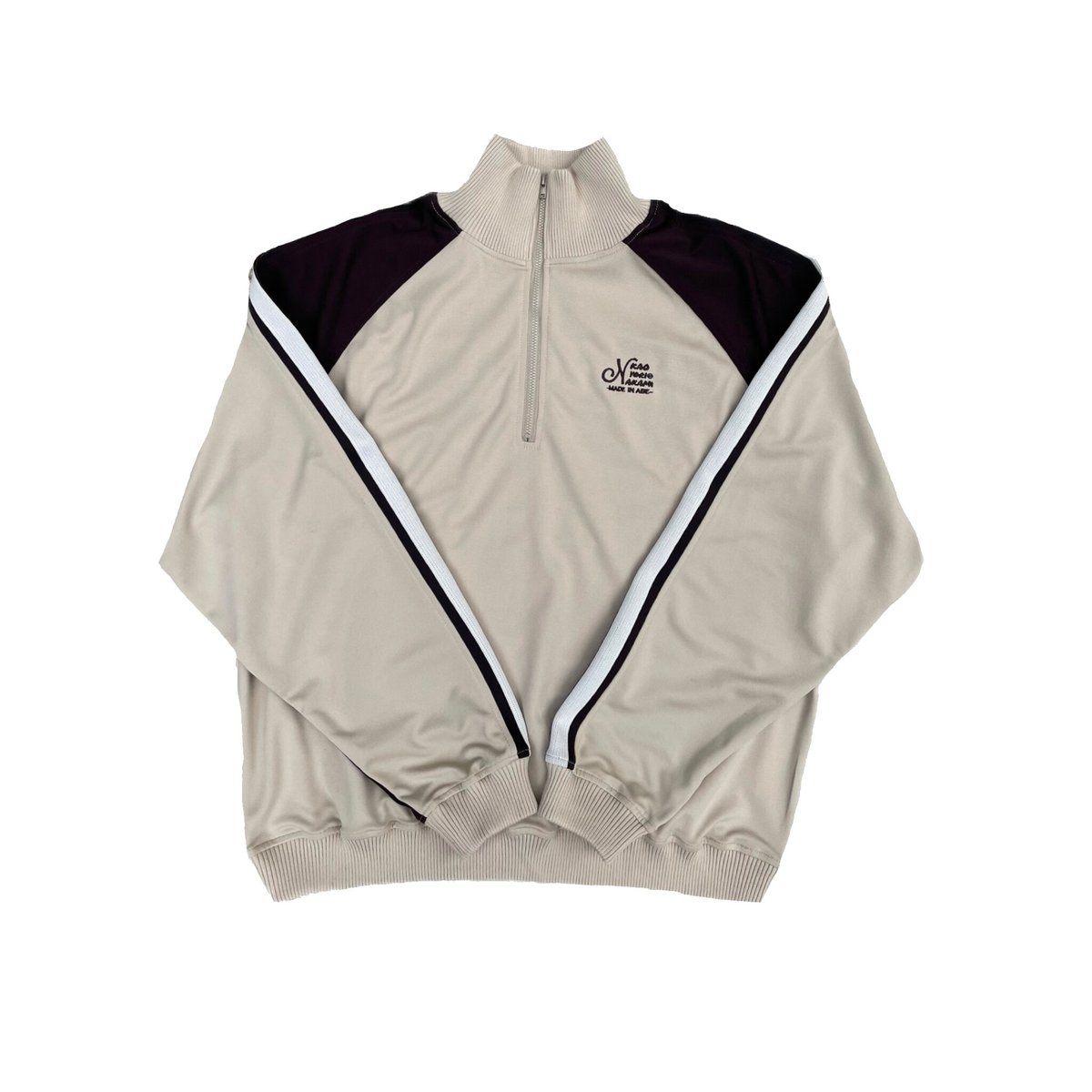 kaoyorinakami logo halfzip track beige - ジャージ