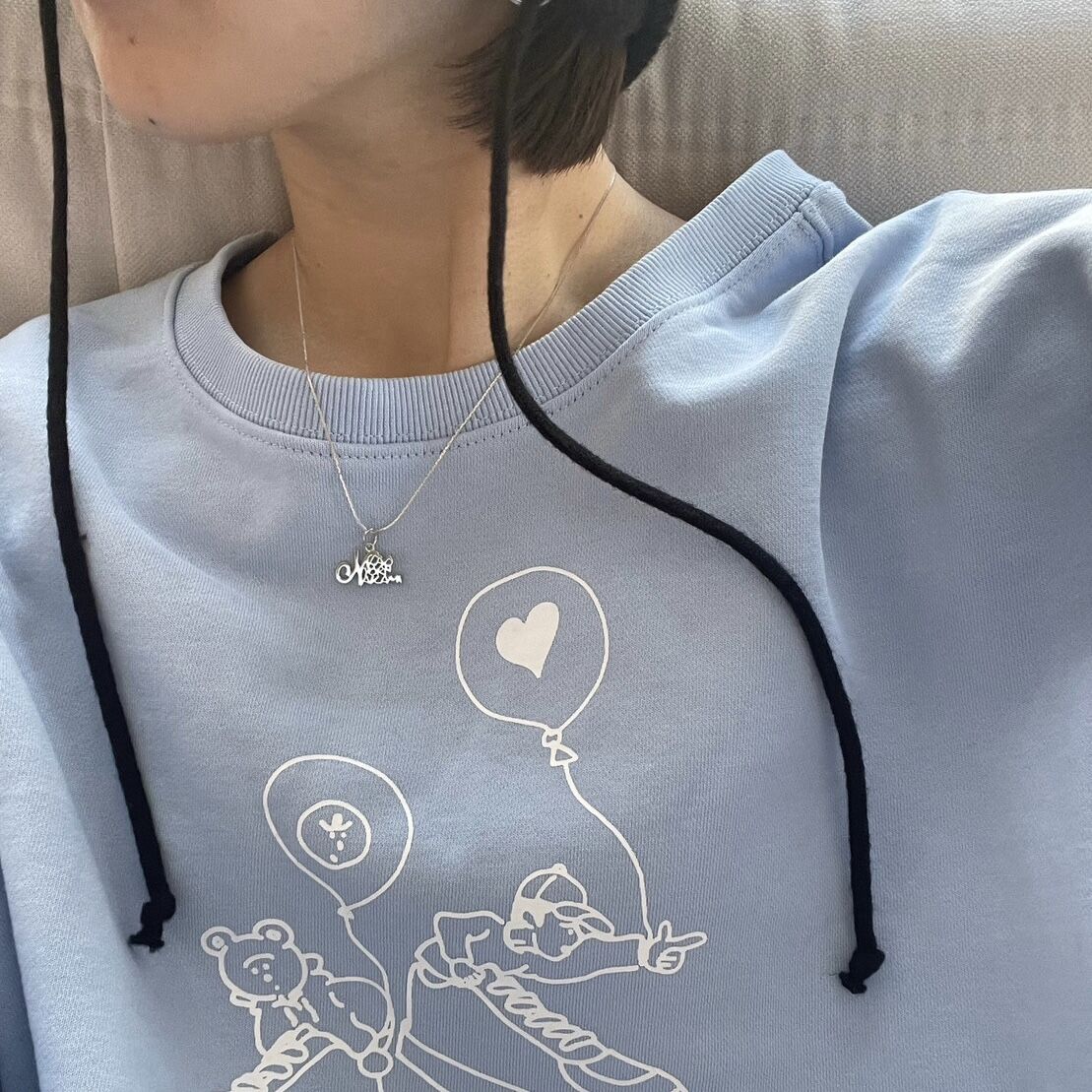 logo silver necklace | kaoyorinakami logo silver necklace | kaoyorinakami