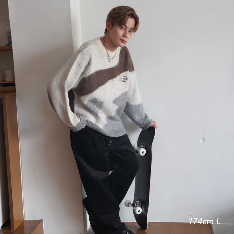 marble logo knit | kaoyorinakami