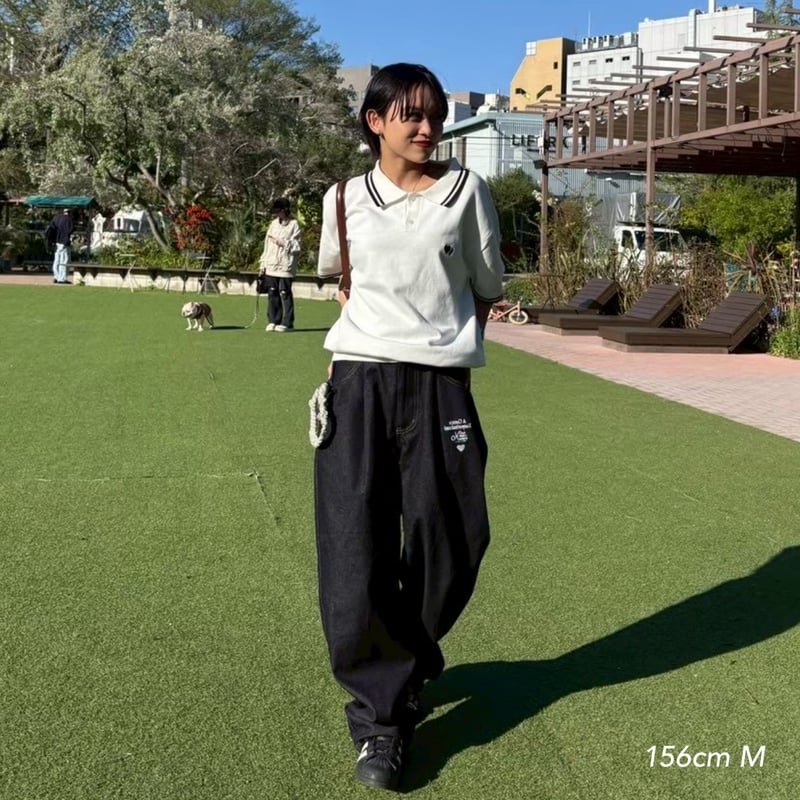 カオヨリナカミ　Connie denim pants black Connie denim pants | kaoyorinakami