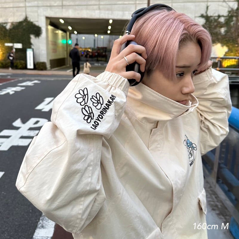 punchbaby flower nylon jacket | kaoyorinakami