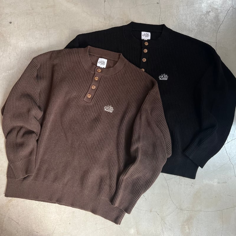 henry neck logo knit | kaoyorinakami