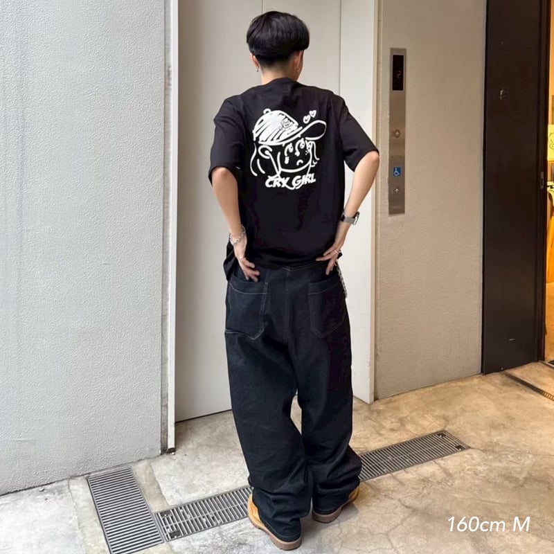 カオヨリナカミ　Connie denim pants black Connie denim pants | kaoyorinakami