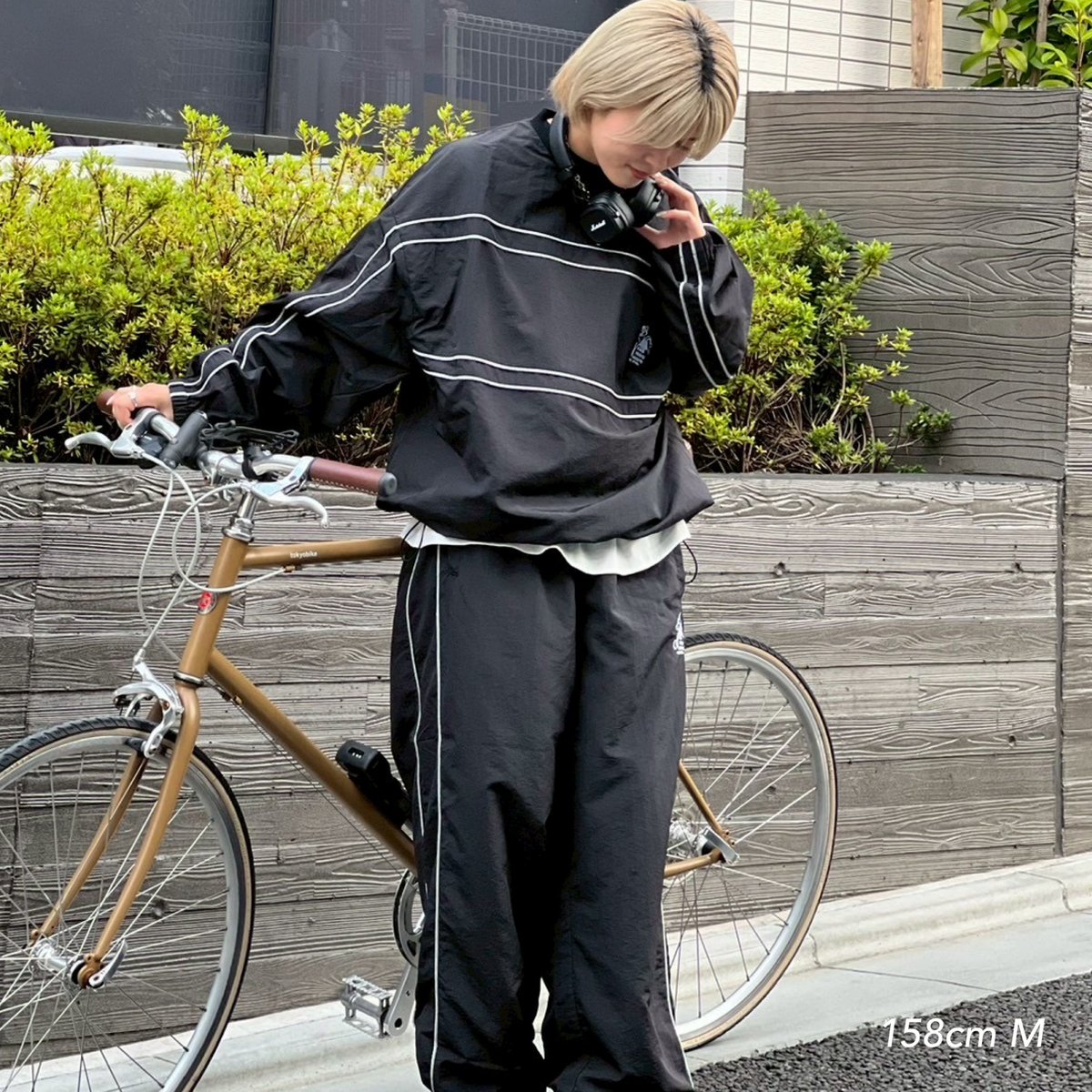 line nylon pants | kaoyorinakami
