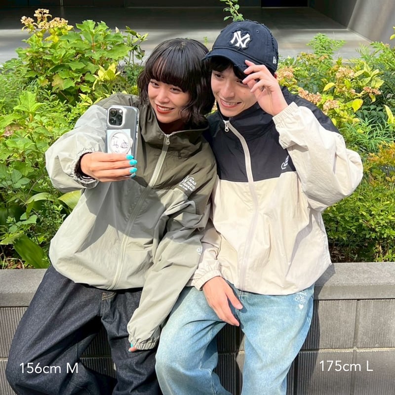 bicolor nylon jacket | kaoyorinakami