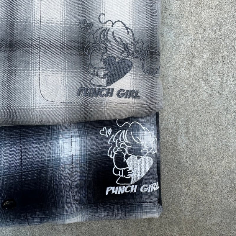 punch girl check shirt | kaoyorinakami
