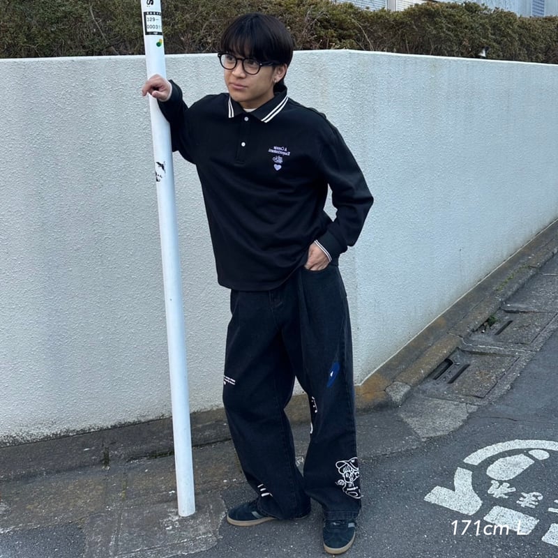 kaonaka Connie LS polo ポロシャツ L kaonaka Connie LS polo ポロシャツ L