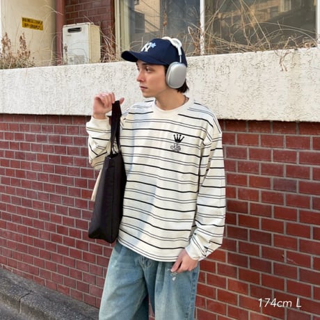 crown logo border longtee
